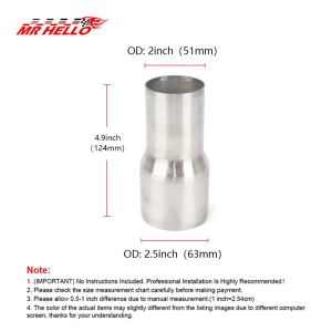 51mm 63mm 57mm 76mm Universal Stainless Steel Car Exhaust Reducer Connector Pipe Tube Adapter Intake Pipe Connection Joint