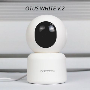 OneTechPh OTUS White 2.0 2MP HD Indoor WiFi Security Camera – Night Vision Motion Detection Two-Way Audio Phone Control