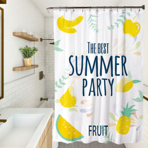Hand-painted Waterproof Bathroom Curtain