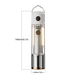 Haixnfire X750 Đèn pin Led có thể sạc lại Đèn pin zoom Tìm Kiếm Ánh Sáng cắm trại ngoài trời với pin hiển thị đèn bên