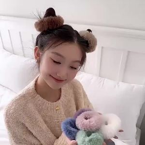 Cute Plush Hair Rope Head Rope Ponytail Head Hair Ring