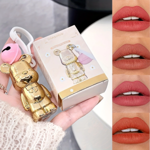 กันน้ํา Velvet Matte Lip Mud Non-Stick สีติดทนนาน เนื้อน้ําหนักเบาและโปร่งสบาย Moisturizing Lip Glaze ใน Berry Shade