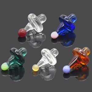 New Premium Universal Solid Colored Glass UFO Carb Cap Dome for Glass Water Pipes 38MM Dab Oil Dab Rigs Quartz Banger Nails
