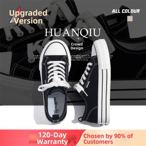 HUANQIU | Mens Thin Breathable Canvas Shoes Black