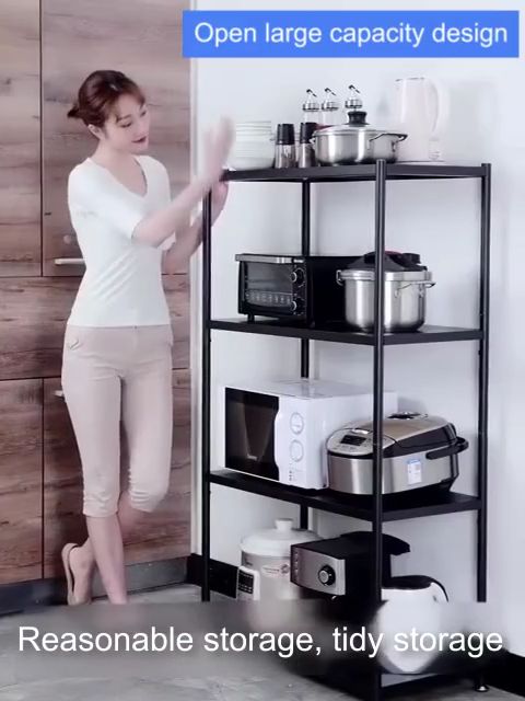 5 Tier Stainless Steel Storage Rack Pots Microwave Oven Storage Rack ...