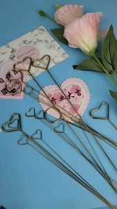 Stick Card Holder Gold Stik Klip Kartu Ucapan Buket Stik Bunga Bouqet