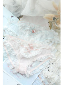 New New Japanese Style Lolita Japanese Style Super Fairy Ribbon Maid Full Lace Briefs Women Cute Bows Fat