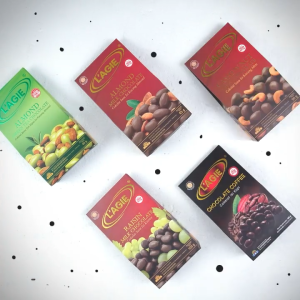Camilan Coklat Lokal Indonesia LAgie Premium Pack 60 - 65 Gr Varian Cashew Nut Milk Chocolate Almond Green Tea Chocolate Almond Tiramisu Chocolate Coffee