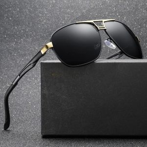 Kính Râm Phân Cực Nam Chống Tia UV Kiểu Phi Công Cổ Điển Kính Đi Xe Đạp Kính Du Lịch & Lái Xe Khung Thép Không Gỉ