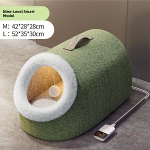 MONLEYTA | Warmth Insulated Closed Electric Heated Cat House For Cats All Seasons Pet Supplies Winter Pet Products Cat Blanket Mat