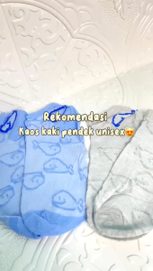 MPKS85 Kaos Kaki Pendek Motif Ikan Kaos Kaki Fashion