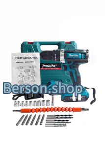 Cordless Drill Electric Drill Impact 2 Battery With Case Screwdriver With Accessories Rechargeable Hammer