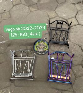 Baga ab 125-160(4val) 2022-2023 lắp vào yên màu đen  titan  inox (phụ tùng dọn xe)
