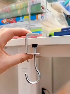 Adjustable Removable Table Edge Storage Hook Office Desktop Hooks School Office Student Bag Water Bottle Hooks 可调节桌边挂钩