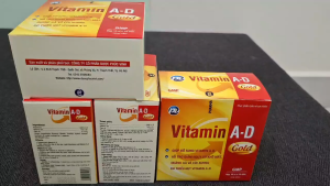 Bổ sung vitamin D-A giúp giảm còi xương loãng xương và giảm khô mắt quáng gà/ Vitamin A-D Gold H-100V