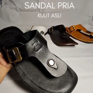 Sandal Pria Kasual Kulit Dewasa jepit Laki-laki Terbaru