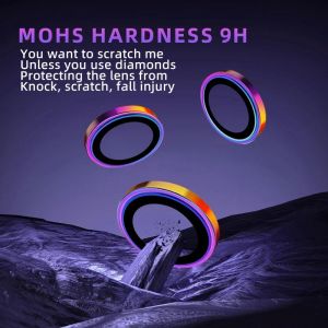 2-3Pcs 9H Lens Protection Cover PVD Technology Mobile Phone Lens Film Camera Protective Sticker For Iphone 15 16 Pro Max 14 Plus