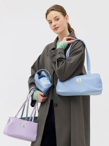 MYEDITION Napoleon Long Box Underarm Bag Pastille Style Commuter French Bread Bag Business Banquet Bag Pillow Shape Medium Size