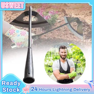 Durable Steel Hardened Hollow Hoe Multifunctional Triangular Arc Hand-Hold Gardening Shovel Weeding Rake Digging Hoe Planting Vegetables Farm Weeding Rake
