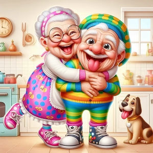 BILIBILI | Acrylic Paint By Numbers Romantic Old Couple Painting By Numbers on Canvas Coloring By Number for Adults Paint Digital Art