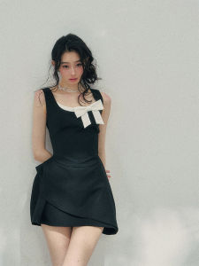 SHAOYEYAN | Đầm Ngắn Giả Asymmetrical Hem