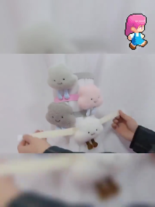 พร้อมส่ง🚛สายรัดผ้าม่าน ลายการ์ตูนก้อนเมฆ สร้างสรรค์ สําหรับตกแต่งบ้าน เข็มขัดสายยางยืดผูก สายรัดม่านเมฆคู่หัว