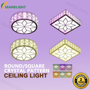 Modern Tri Color Crystal Ceiling Light LED Ceiling Lamp 24W For Bedroom Living Room Kitchen Balcony Entry Aisle Light MARELIGHT