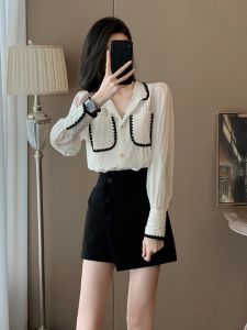 SUYE | French Chic White Shirt Spring Outfit