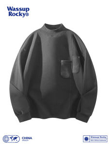 Wassup Rocky Mens Sweatshirt Soft Comfortable Loose Casual Half High Collar Dervo New Autumn Style Trendy Streetwear