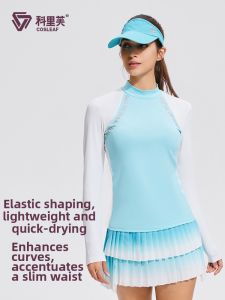 COSLEAF | Professional Tennis and Running Training Form Fitting Breathable Long Sleeve Sportswear