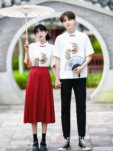 Stage Performance Costume Set for Girls Middle School Students Graduation Class Uniform Red Hanfu Traditional Chinese Dress