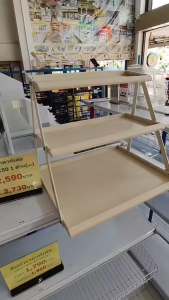 ชั้นวางตั้งโต๊ะ เหล็ก วางเครื่องสำอางค์ เบเกอรี่ 🧁 ทรงปีระมิด/โรงงาน ชั้นวางโชว์สินค้า ชั้นวางขั้นบันได ชั้นวางสามชั้น