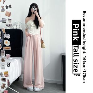 XIANYIJIAO | Pink High Waist Slimming Cotton Linen Pants