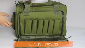 Agealter A-177 Deluxe Tactical Range Bag Duffle Water-Resistant Camera Photography Bags Tactical Range Bag Deluxe Padded Shooting Duffle Bag with Detachable Holster and Magazine Pouch