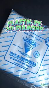 Kantong Plastik PE Bening Lebar 30 cm Isi 26 pcs Kresek Transparan Lentur 500 gram