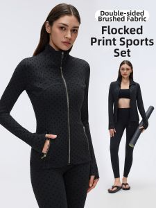 Charming Black Dots Slim Fit Sport Suit