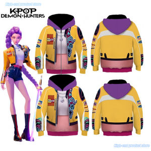 Kids Rumi Jacket Demon Hunter of KPop Cosplay Costume  Girls Hoodies Disguise Roleplay Fantasia Clothing Halloween