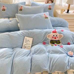 MINGSHA | Ins-style Donut Milk Velvet Bedding 4PCS