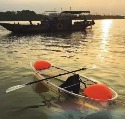 2 Seats Clear Kayak Boat | Clear Transparent Glass Kayak Canoe | See Through | Fishing Touring Rental
