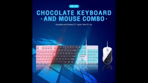 OKER KM-378 ชุดแป้นพิมพ์และเมาส์ CHOCOLATE KEYBOARD+Mouse คีย์บอร์ด+เม้าส์ ปุ่มกดง่าย #CC 378