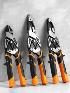 Universal Multifunction Pliers Double Lever Diagonal / Needle Nose Wire Cutter Effortless Electrician Wire Stripper Crimper