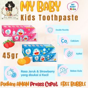 MY BABY Kids Tooth Paste 45gr Strawberry Orange | Pasta Gigi Baby | Odol Bayi