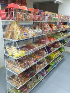 Tengda Metal Shelf Snack Basket Promotional Mobile Convenience Store Toy Display Rack Multi-Functional Steel Constructed
