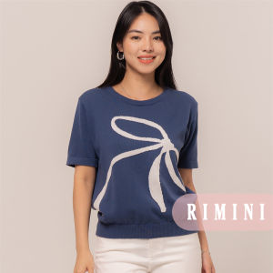 RIMINI - Atasan Knit Wanita Korean Style Lengan Pendek Size S-L - Agnesha Top 3025