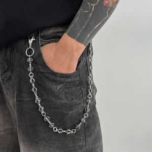 Salircon Hip Hop Punk Creative Wand Keychain Wallet Belt Chain Men Goth Trousers Hipster Pant Jeans Chain Jewelry Halloween Gift
