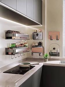 No-Drill Wall Mounted Spice Knife Rack
