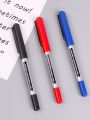 Deli 0.5mm Direct Liquid Gel Pen Red Black Office Business Signing Pen Full Needle Tube Neutral Pen for Daily Writing And Business Use. 