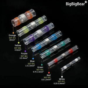 10pcs Solder Seal Wire Connectors 3:1 Shrinkage Rate Waterproof Electrical Cable Terminals Heat Shrink Tube