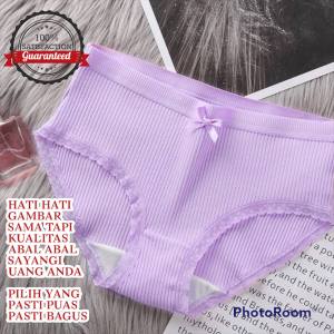 Celana Dalam Katun Wanita Pakaian Dalam Ukuran Besar Lingerie Celana Dalam Wanita Renda Pertengahan Pinggang Warna Polos Celana Dalam Nyaman Sejuk