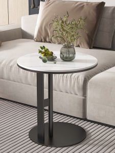 HUIXIONGKANLAN | Sofa Side Luxury Rock Plate Round Table
